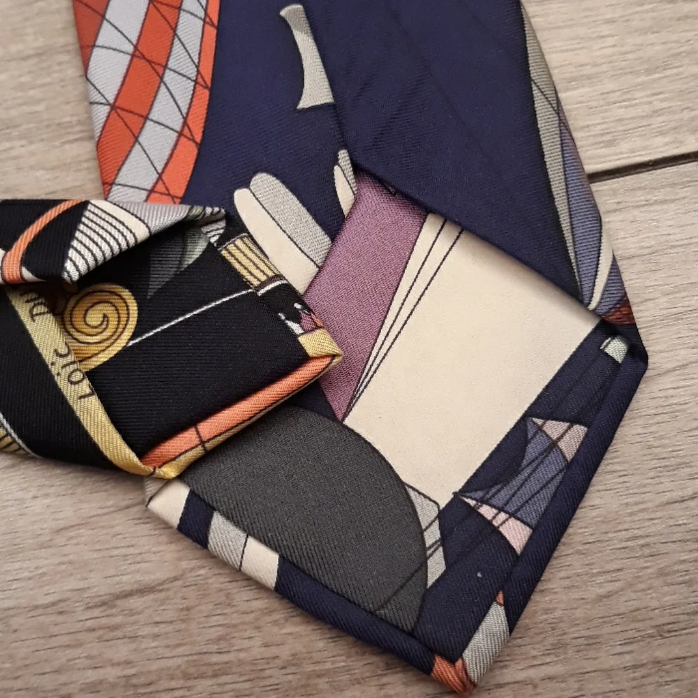 Hermes Authentic Scarf Abstract Silk Tie RARE Vtg‎